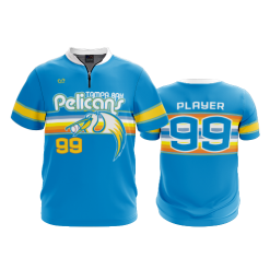 2636 FD Quarter Zip Batting Jacket SS TAMPA-BAY-PELICANS-BLUE-FIX