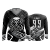 2638 FD Womens V-Neck Longsleeve HONEY-BADGERS-BLACK