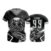 2638 FD Womens V-Neck HONEY-BADGERS-BLACK