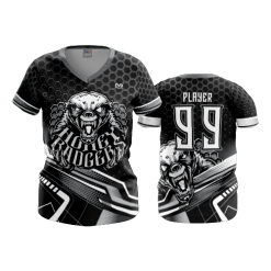 2638 FD Womens V-Neck HONEY-BADGERS-BLACK