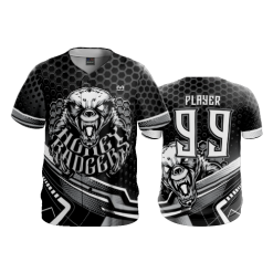 2638 FD ProTek Mens Full Button Down HONEY-BADGERS-BLACK