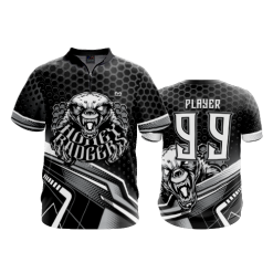 2638 FD Quarter Zip Batting Jacket SS HONEY-BADGERS-BLACK