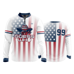 2640 FD Quarter Zip Batting Jacket LS GUESS-WHO