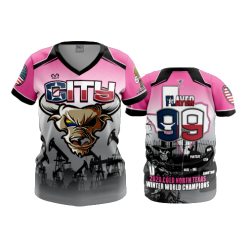 1262 FD Womens V-Neck CITY-CHAMPS-PINK