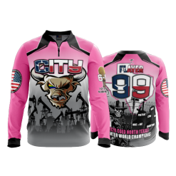 1262 FD Quarter Zip Batting Jacket LS CITY-CHAMPS-PINK