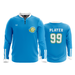 2129 FD Quarter Zip Batting Jacket LS LASERS-UCLA-ADDONS