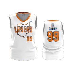 905 FD Womens V-Neck Sleeveless LASERS-ORANGE-2020-WHITE