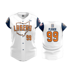 905 FD ProTek Womens Full Button Down LASERS-ORANGE-2020-WHITE