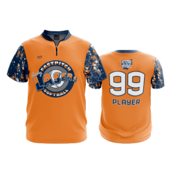 905 FD Quarter Zip Batting Jacket SS OHIO-LASERS-ORANGE-PIN