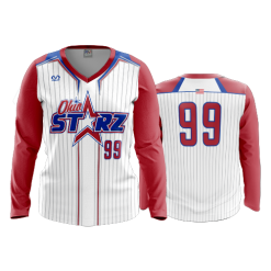 2647 FD Womens V-Neck Longsleeve OHIO-STARZ-WHITE