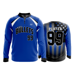 2642 FD Quarter Zip Batting Jacket LS LADY-BULLETS-CLEAN