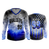 2642 FD Womens V-Neck Longsleeve LADY-BULLETS-LIGHTNING