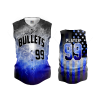 2642 FD ProTek Womens Full Button Down Sleeveless LADY-BULLETS-LIGHTNING