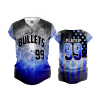 2642 FD ProTek Womens Full Button Down LADY-BULLETS-LIGHTNING