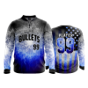 2642 FD Quarter Zip Batting Jacket LS LADY-BULLETS-LIGHTNING