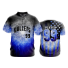 2642 FD Quarter Zip Batting Jacket SS LADY-BULLETS-LIGHTNING