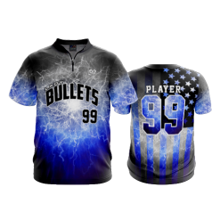 2642 FD Quarter Zip Batting Jacket SS LADY-BULLETS-LIGHTNING
