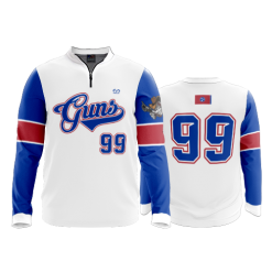 2666 FD Quarter Zip Batting Jacket LS YOUNG-GUNS-WHITE
