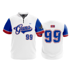 2666 FD Quarter Zip Batting Jacket SS YOUNG-GUNS-WHITE