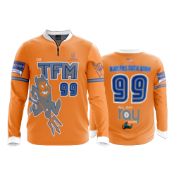 1736 FD Quarter Zip Batting Jacket LS TFM-DEVILS-ORANGE