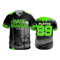 2649 FD ProTek Mens Full Button Down BASE-INVADERS-GREEN-FLO INK + $5