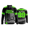 2649 FD Quarter Zip Batting Jacket LS BASE-INVADERS-GREEN-FLO INK + $5