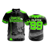 2649 FD Quarter Zip Batting Jacket SS BASE-INVADERS-GREEN-FLO INK + $5