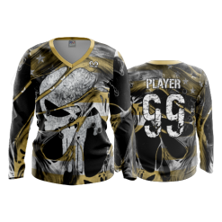 2643 FD Womens V-Neck Longsleeve NO-NAME-DAMNER-HUSTLERS