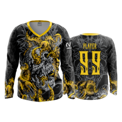 2643 FD Womens V-Neck Longsleeve NO-TEAM-DAMNER-KRAKEN