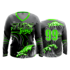 2645 FD Womens V-Neck Longsleeve TIDE-SWINGS-BLACK-FLO INK + $5