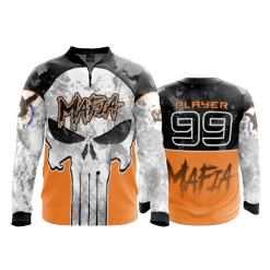 2646 FD Quarter Zip Batting Jacket LS MOTOWN-MAFIA