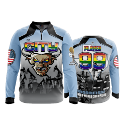 1262 FD Quarter Zip Batting Jacket LS CITY-COLOR-ADDON-COLUMBIA