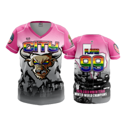 1262 FD Womens V-Neck CITY-COLOR-ADDONS-PINK