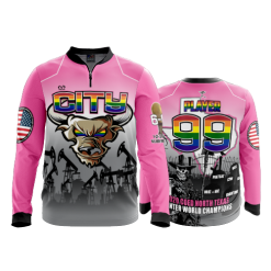 1262 FD Quarter Zip Batting Jacket LS CITY-COLOR-ADDONS-PINK