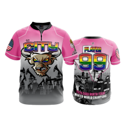 1262 FD Quarter Zip Batting Jacket SS CITY-COLOR-ADDONS-PINK