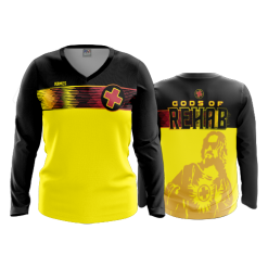 1303 FD Womens V-Neck Longsleeve GODS-OF-REHAB