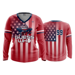 2640 FD Womens V-Neck Longsleeve GUESS-WHO-RED