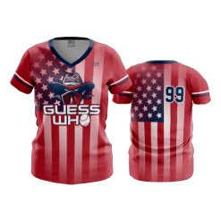 2640 FD Womens V-Neck GUESS-WHO-RED