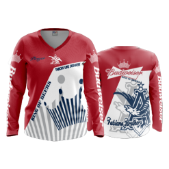 2386 FD Womens V-Neck Longsleeve FABIANO-BROTHERS-RED