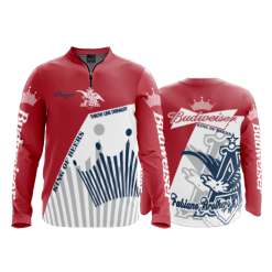 2386 FD Quarter Zip Batting Jacket LS FABIANO-BROTHERS-RED