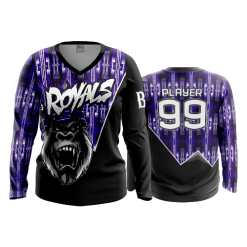 2664 FD Womens V-Neck Longsleeve ROYALS