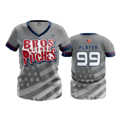 2661 FD Womens V-Neck BROS-BEFORE-PITCHES