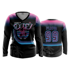 1484 FD Womens V-Neck Longsleeve POLY-907