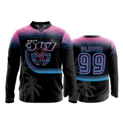 1484 FD Quarter Zip Batting Jacket LS POLY-907