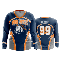 2675 FD Womens V-Neck Longsleeve MALVERNE-MUSTANGS