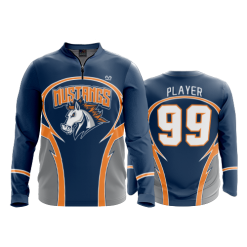 2675 FD Quarter Zip Batting Jacket LS MALVERNE-MUSTANGS