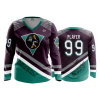 708 FD Womens V-Neck Longsleeve MIGHTY-DUCKS-PURPLE