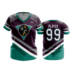 708 FD Womens V-Neck MIGHTY-DUCKS-PURPLE