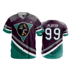 708 FD ProTek Mens Full Button Down MIGHTY-DUCKS-PURPLE