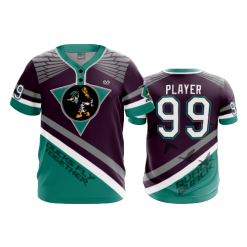 708 FD MENS 2 BUTTON SCOOP NECK CL MIGHTY-DUCKS-PURPLE